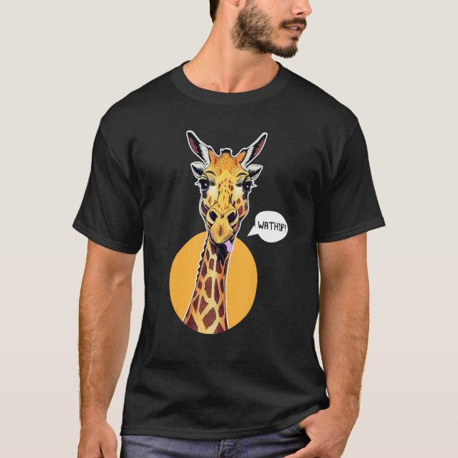 Camiseta Giraffe Tongue Out What's Up Zoo Animal (Frente)