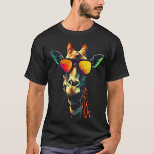Camiseta Giraffe Trabalho de arte Sunvidles Animal