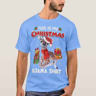 Camiseta Giraffe Tree Light Christmas Sweater Xmas Animal P