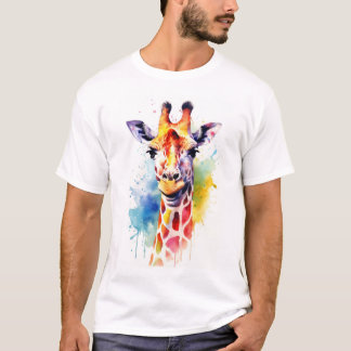 Camiseta Giraffe Watercolor