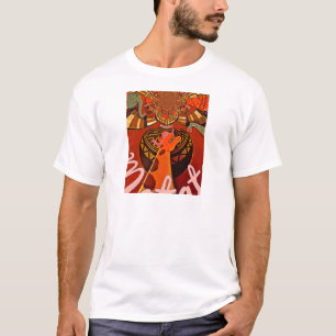 Camiseta Giraffe with two ponytails art