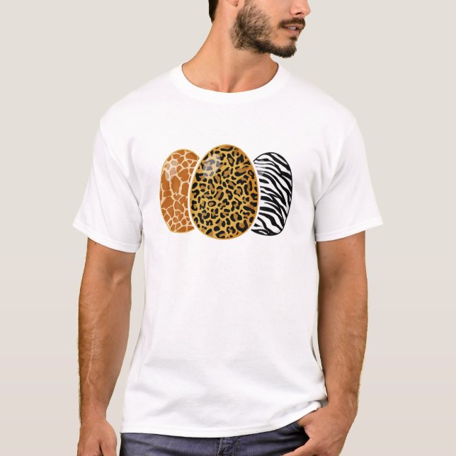 Camiseta Giraffe Zebra Leopardo Páscoa e Páscoa Cuta Leste (Frente)