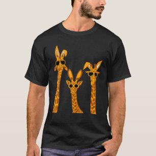 Camiseta Girafffe Bunny Ears Dia de Páscoa Bons Animais Gi