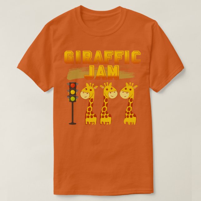 Camiseta Giraffic Jam Giraffe Art Lovny Zoo Animal (Frente do Design)