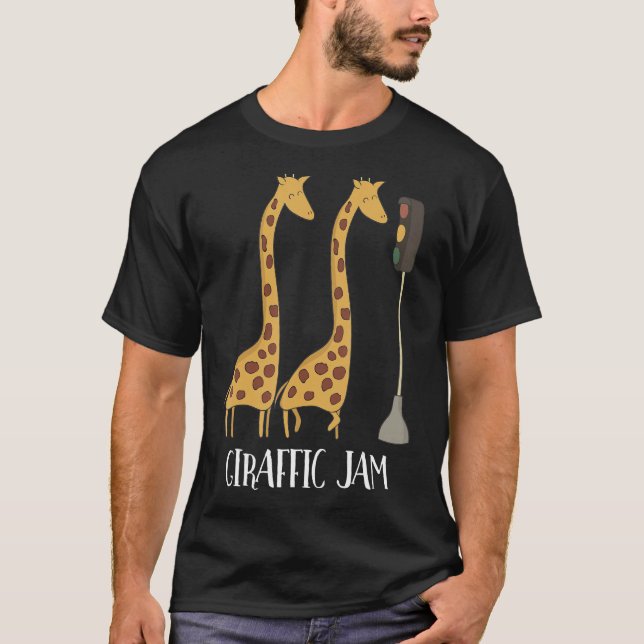 Camiseta Giraffic Jam Giraffe Tráfego Jam Funny Giraffe (Frente)