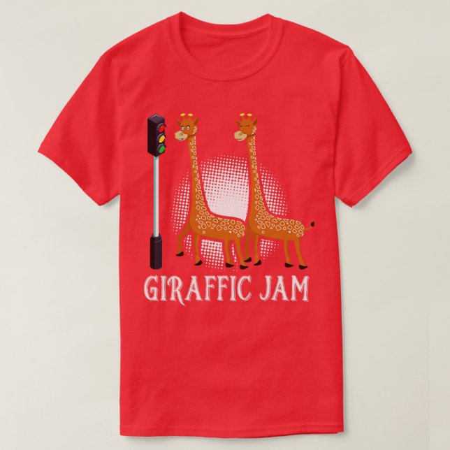 Camiseta Giraffic Traffic Jam Pun (Frente do Design)