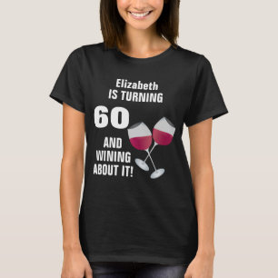 Camiseta Girando 60 e Wining sobre ele, personalizado