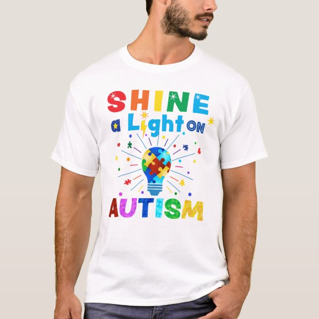 Camiseta GIRAR uma Luz no AUTISM (Frente)