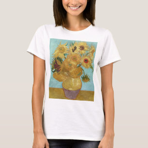 Camiseta Girasóis de Van Gogh - Impressionismo Azul e Amare