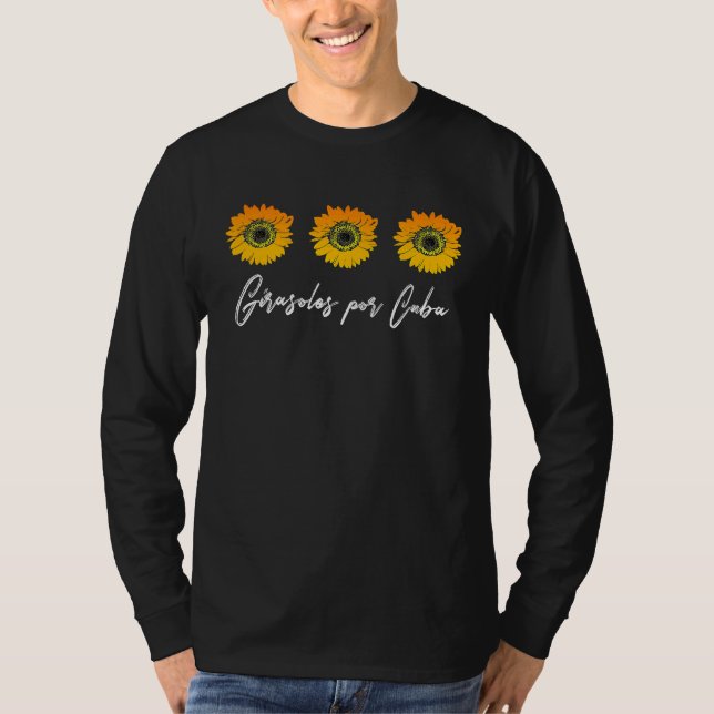 Camiseta Girasoles por Cuba Plantado Movimiento San Isidro  (Frente)