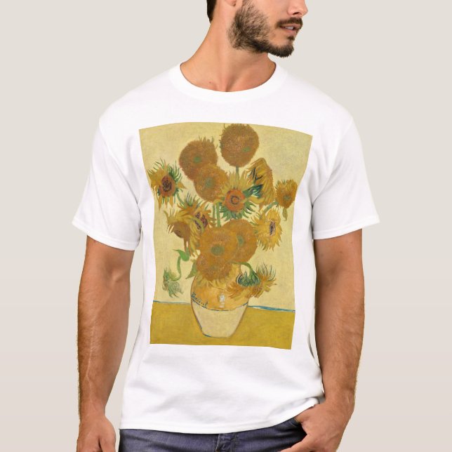Camiseta Girassóis 1888 por Vincent van Gogh (Frente)