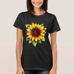 Camiseta Girassóis amarelos flores florais de verão fofos