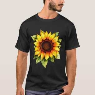 Camiseta Girassóis amarelos flores florais de verão fofos