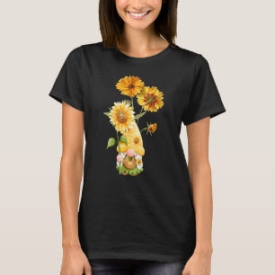 Camiseta Girassóis Anão de Jardim Jardineira Mulheres Verão