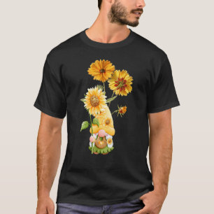 Camiseta Girassóis Anões de Jardim Jardineira Feminino Verã