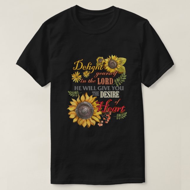 Camiseta Girassóis Bendadinhos Meninas Mulheres Cristã Meri (Frente do Design)