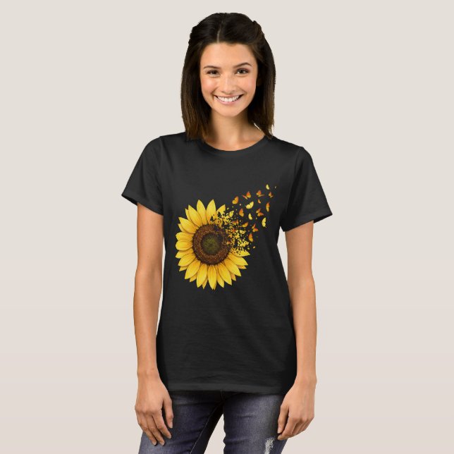 Camiseta Girassóis Borboletas (Frente Completa)