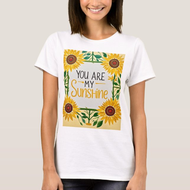 Camiseta Girassóis Brancos, Você É Meu Sol (Frente)
