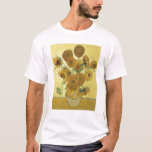Camiseta Girassóis de Vincent van Gogh |, 1888<br><div class="desc">Girassóis,  1888% pipe% pelo lugar da arte de Vincent van Gogh |: National Gallery,  número de coleção holandês da imagem do artista | de Londres,  Reino Unido |: BAL970</div>