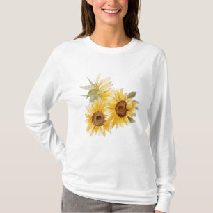 Camiseta Girassóis em Aquarela