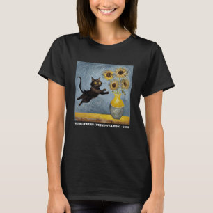 Camiseta Girassóis Gato-Memória Gráfico