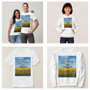 Camiseta Girassóis Na moda Elegante Melhor Mãe Alguma Vez F