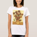 Camiseta Girassóis por Van Gogh<br><div class="desc">Vida Estática: Vase com Quinze Girassóis Pintura por Vincent van Gogh Por expressionismo não é simplesmente uma forma de ver as coisas: é também uma forma de as fazer, de as pintar. Um expressionista não pinta "plano" e em tons puros - ele quebra seus tons e os aplica com uma...</div>