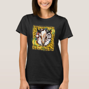 Camiseta Girassóis Turquesa Ocidental Touro-Leopardo Touro-