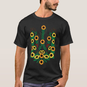 Camiseta Girassóis Ucranianos Formando O Brasão De Armas Da