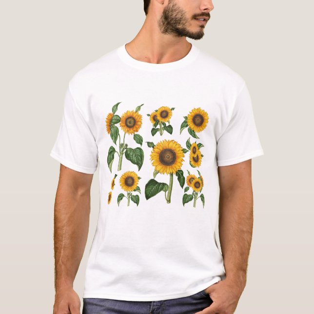 Camiseta Girassóis Verde Botânico (Frente)
