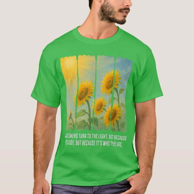 Camiseta Girassóis viram a luz (Frente)
