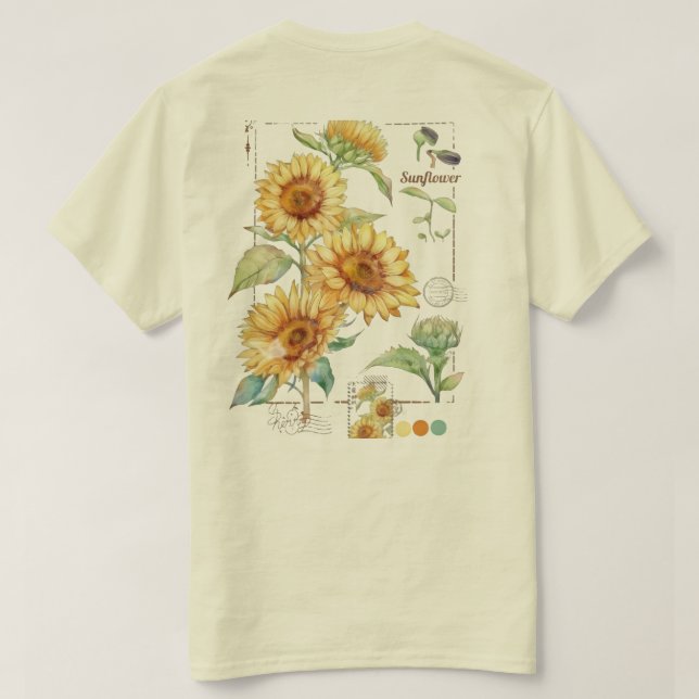Camiseta Girassol (Verso do Design)