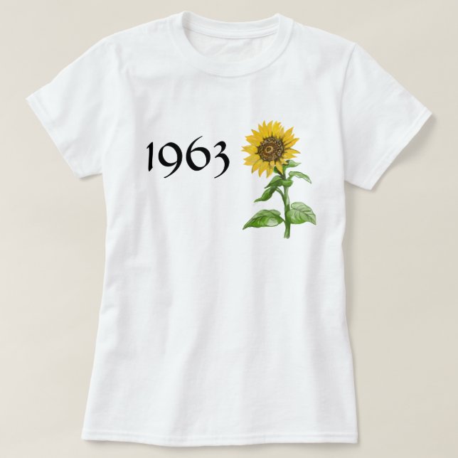 Camiseta Girassol 1963 (Frente do Design)