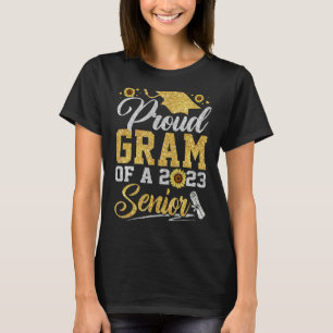 Camiseta Girassol 2023 Orgulhoso Grama De Um Graduado Senio