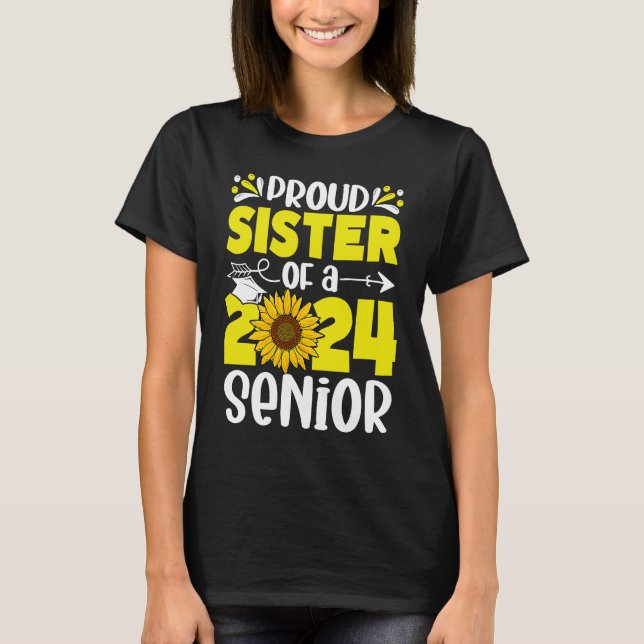Camiseta Girassol 24 Irmã Orgulhosa de uma Classe 2024 24 S (Frente)