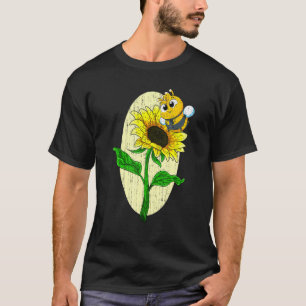 Camiseta Girassol Abelha Fofa Flor Amarela Jardineiro Giras