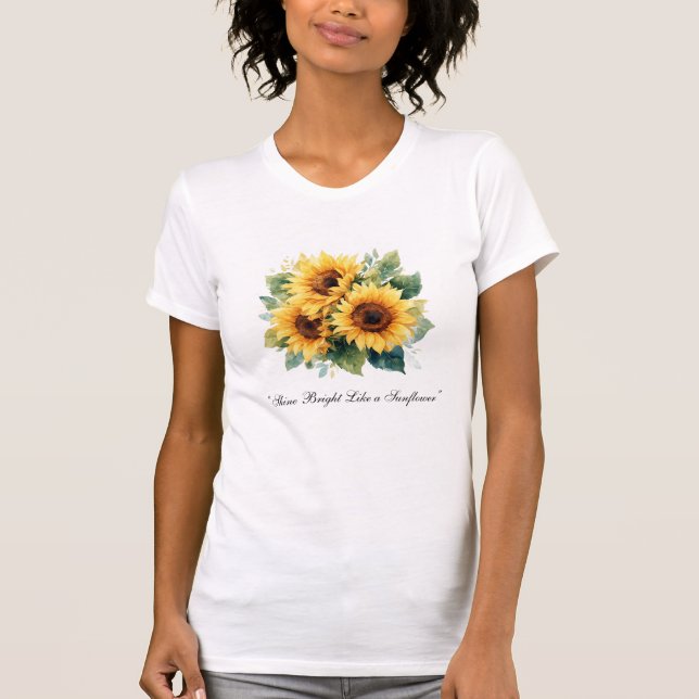 Camiseta Girassol Aquarela (Frente)