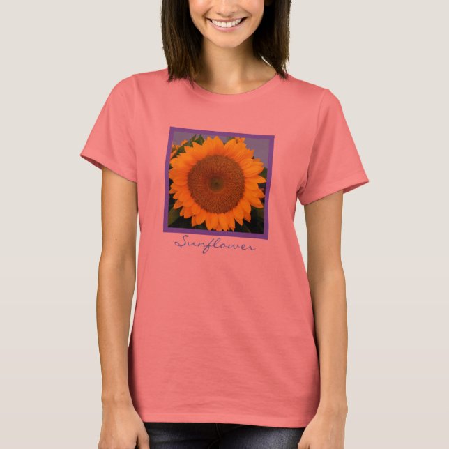Camiseta Girassol Azul Brilhante (Frente)