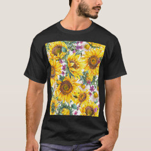 Camiseta Girassol: Bloom Amarelo de Verão.