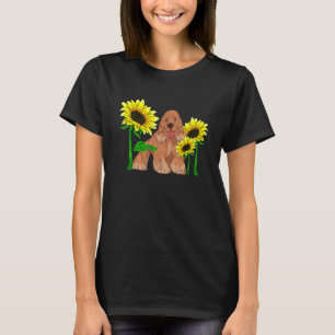 Camiseta Girassol Cachorro Sunshine Cão Proprietário Cocker