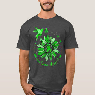 Camiseta Girassol Câncer de figado Verde De Briso Wa