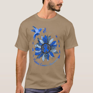 Camiseta Girassol Cancer de próstata Azul Fita Azul