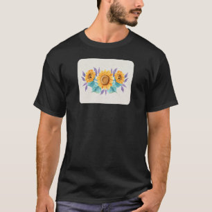 Camiseta Girassol Cores De Água Flor Amarelo Floral Flor