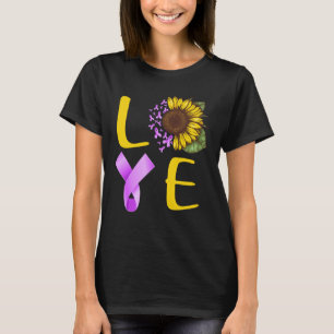 Camiseta girassol da fita do câncer de pâncreas