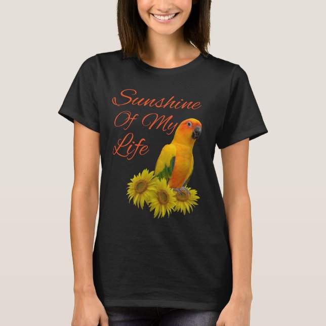 Camiseta Girassol da luz do sol do papagaio de Sun Conure (Frente)