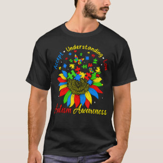 Camiseta Girassol de Conscientização do Autismo Aceite Comp