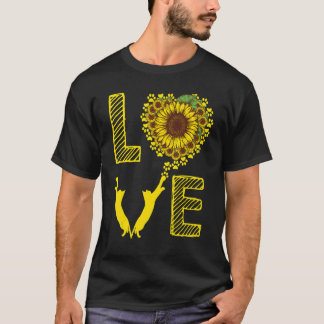 Camiseta Girassol de Gato Para Gato Mãe de Gato Homens Mulh
