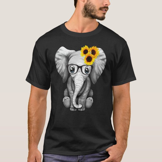 Camiseta Girassol-de-giro-elefante (Frente)