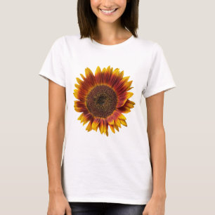 Camiseta Girassol de jardim único em laranja