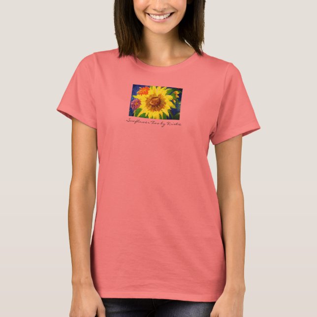 Camiseta Girassol Dois por Kristie Custom T-Shirt (Frente)